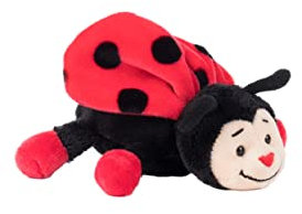 Schaffer 4341 Kuscheltier Marienkäfer Bolle XS, 13 cm, schwarz-rot