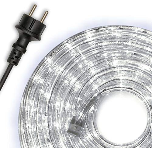 Nipach GmbH Lichterschlauch 40 m 960 LED Leuchtfarbe: Kalt-Weiß/Warm-Weiß (Kalt-Weiß)