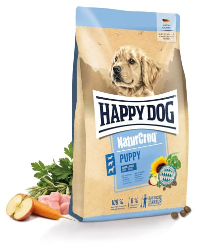Happy Dog 60516 - NaturCroq Puppy - Alimento completo con erbe per cuccioli da 4 settimane a 6 mesi - 1 kg di contenuto
