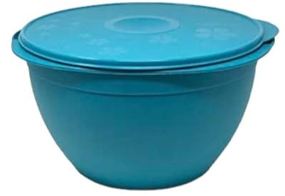 YMR for Tupperware Maxi Jumbo Mega Mixing Salad bowl blue with Seal - 42 cups