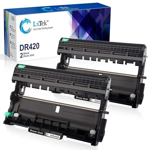 LxTek Unidad de tambor de repuesto compatible para Brother DR420 DR 420 TN450 TN 450 para usar para impresora HL-2270DW HL-2280DW HL-2240 HL-2240D MFC-7360N MFC-7460DN MFC-7860DW (2 negros, alto