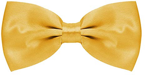 MASADA Papillon giallo chiaro lucido - Accessorio da uomo, regolabile in modo continuo, fatto a mano con chiusura a gancio - 12 x 6 cm