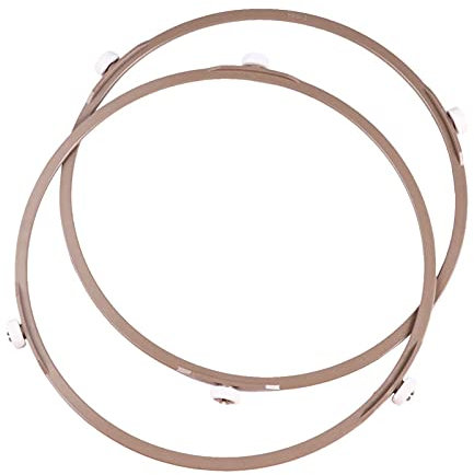 LxwSin Anneau Support Micro Ondes, Support Plateau Micro Onde, 2 Pièces Anneau Plateau Tournant Four à Micro-Ondes, Universel Anneau Rouleau Micro Ondes pour Support Plateau en Verre (22cm)