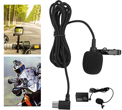 ciciglow External Microphone, Action Camera Type-C Interface, Clip-On, Omnidirectional, 32dB Sensitivity, 20-16000Hz Frequency Range, SJ8/SJ9/SJ10 Compatible