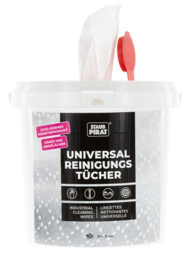 STAUBPIRAT Wet Wipes Lot de 70 lingettes humides universelles Convient pour les surfaces et les mains Lingettes humides pour nettoyer la saleté, la graisse, les taches Type : douces/non abrasives