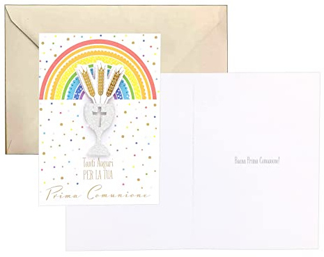 通用 ICELAND Biglietto auguri comunione 16.5x12cm(Comunione 02)