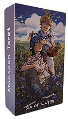 Neu Kartenspiel in Englisch 12x7cm Monsoon Tarot 78 Karten/Set mit Anleitung für Eltern-Kind-Interaktion Geschenk Brettspiele Monsoon Tarot