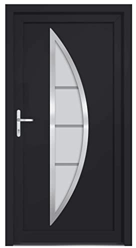 VidaXL Porta d'Ingresso in PVC Antracite 108x208 cm