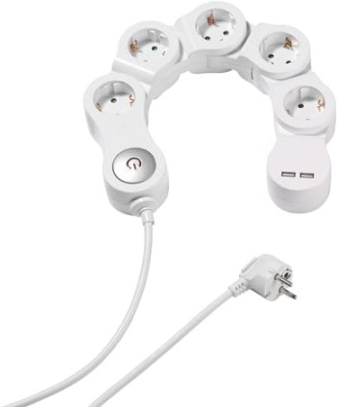Vivanco Extension Cord 5 Steckdosen 2X USB (62330)
