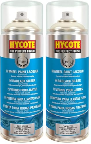 Hycote - Vernis Pour Jantes - Peinture en Bombe - 400 ml, Laque (Lot de 2)