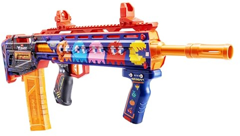 Blaster XSHOT Skins Pro Series 1 Pac-Man Long Shot par ZURU avec 40 Fléchettes, Fléchettes avec Technologie Air Pocket, Jouet d'extérieur pour garçons et Filles, Adolescents et Adultes
