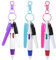 Sibba 3 x Kugelschreiber Mini Textmarker 3 Farben Tinte Druckkugelschreiber Kurze Dicke Stifte Highlighter Ergonomisch Schreibstifte mit Schlüsselanhängerclip Rutschfeste Breitem Griff Kulischreiber