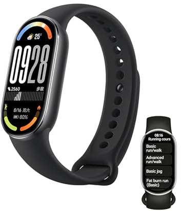 XIAOMI Mi Smart Watch Band 10, 5ATM Waterproof Fitness Step Tracker Sports Digital Smart Watch Health Band for Men Women, 1.72 AMOLED Display, 150+ Sports Modes 24/7 Sleep Monitor (Black)