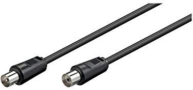 Goobay 11509 - Cable coaxial (coax, Coaxial, 0,5 m, Macho/Hembra, Negro, 75 Ω)