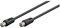 Goobay 11509 Antennenkabel, Vernickelte Koax-Stecker auf Koax-Buchse, Koaxialkabel geeignet für TV, HDTV, Radio, DVB-T2, DVB-S, DVB-S2, DVB-C, L, 2-fach geschirmt, 70 dB, 75 Ohm, 0,5m, schwarz