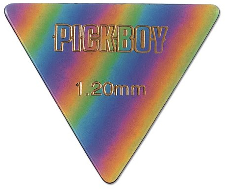 Pickboy Bass Pick, Triangle, rainbow, Cellulose, 1.20mm, 10 picks