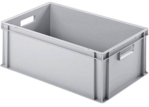 Eurokasten in Industriequalität grau geschlossen 600 x 400 x 220 mm