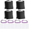 Neewer 4 Pack Fotografie Heavy Duty Sandsäcke Saddlebag Design 4 Gewicht Taschen für Foto Video Studio Stehen Hinterhof im Freien Terrasse Sport, transparente PP Tasche und Clips enthalten (schwarz)