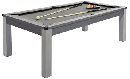 Vente-unique - Table Transformable - Billard & Ping-Pong Balthazar - 213 * 112 * 81.5cm - Gris