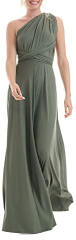 Juvell Brautjungfernkleider lang - Infinity Dress Maxi - Abendkleider elegant-festlich - Multiway-Wickelkleid - Hochzeit-Abiball-Bridesmaid - 1000 (40-44, Grün)