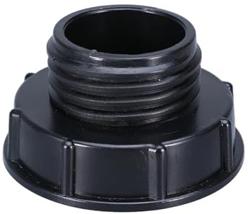 HOMEXO Adaptador IBC de 3 Pulgadas a 2 Pulgadas de plástico de 80mm a S60 * 6 Adaptador de Tanque IBC Conector de Manguera de jardín Espesar Accesorios de Tanque de Agua 1 ud.