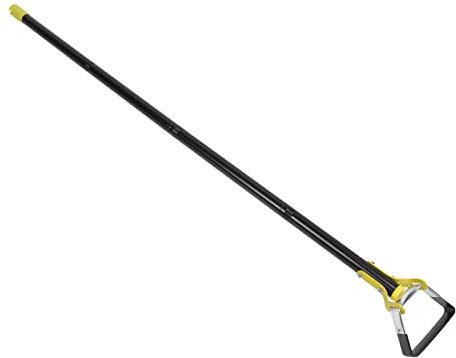NOENNULL Houe de jardin, avec longue dragonne réglable, pioche en acier inoxydable, pour le jardinage, le désherbage (3 sections 128 cm)