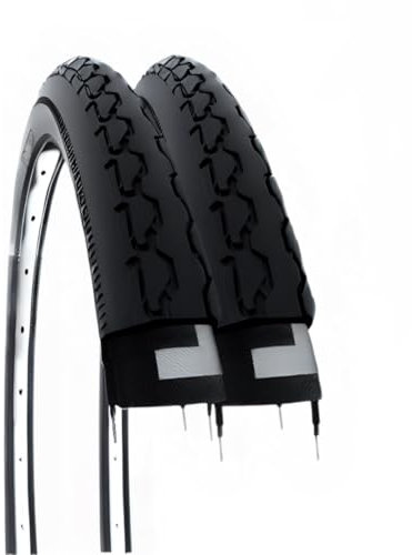 2 Cubiertas 24 x 1 3/8 (37-540) par de neumáticos Negros para cochecitos discapacitados Carrito City Bike 24