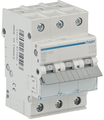 Leitungsschutzschalter Hager MBN325 biconnect Klemmsystem Drehstrom (3P), Charakteristik B bis 25 Ampère, 6kA Kurzschlussfestigkeit