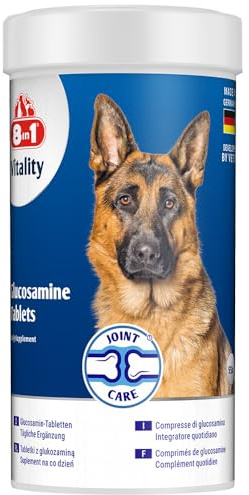 8in1 Tabletas de glucosamina para Perros - como suplemento dietético para Perros Adultos y Ancianos, 1 Lata (55 tabletas)
