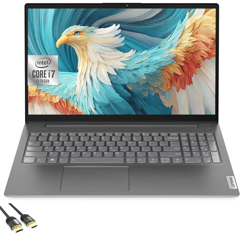 Lenovo V15 Gen4i Laptop Computer, 15.6 FHD portátil para Student & Business,Intel Core i7-13620H, 16GB RAM, 1TB SSD, Webcam, Wi-Fi 6, PDG HDMI Cable, Teclado de US, Win 11 Pro