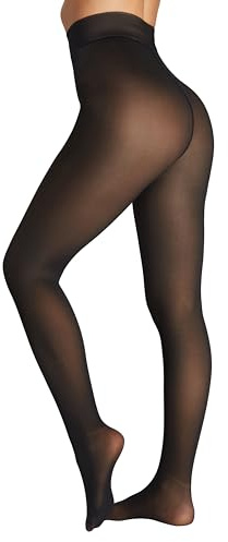 Seidiva Fleece Lined Tights Women for winter, Warm leggings for Women, Fake Translucent Thermal Skin Colored Pantyhose