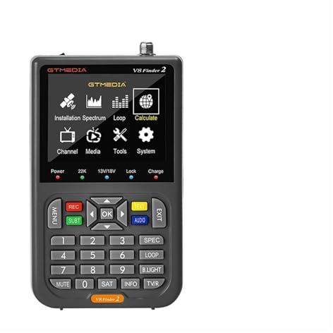 V8 Sat Finder Pro 2 HD DVB-T2 Satellitsignal Satfinder DVB-S2X/S2/S/T2/T/C Automatisk beräkning av vinkel AZ, EL for ACM IKS(V8 Finder 2)