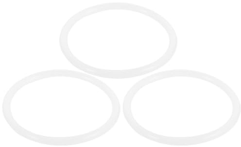 WHAMVOX Anillos Fácil Mantenimiento y Uso de Goma para Cuencos Cantores de Cristal 3 Piezas en Color Blanco para Meditación y Yoga