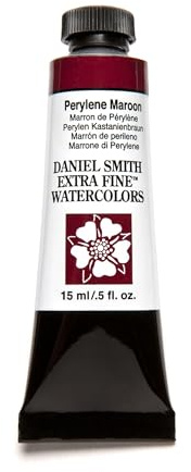 Daniel Smith Extra Fine Watercolor Paint, 15ml Tube, Perylene Maroon, 284600074, 0.5 Fl Oz (Pack of 1)