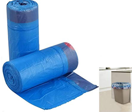 Manfâ Basura Cierre Automático, 50 * 60 cm, 30 L 100 bolsas, azul y Extra regalo 10L 8 bolsas Apto para cocina office dormitorio baño jardin y patio exterior. …