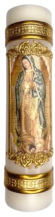 Angelitos de Mexico Virgen de Guadalupe Candle Prayer Our Lady of Guadalupe Guadalupana Cirio Vela Veladora