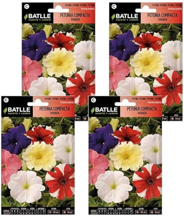 Semillas de petunia colores variados de Semillas Batlle PACK (4)