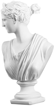 ABOOFAN Büstendekoration Berühmte Büstenfigur Übungsmodell Für Künstlerisches Skizzieren Griechische Diana-büstenstatue Junge Büstenstatue Nordisches Figurendekor Weiß Rom Göttin Harz