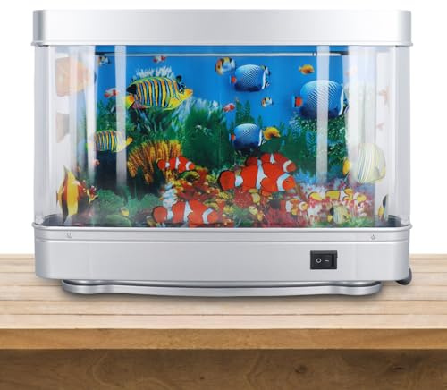 Lampe de Poisson Ornementale Simulée, Lampe D'aquarium Artificiel, Lampe Décorative, Mini Lumière D'océan à LED pour la Maison, le Bureau, la Chambre D'enfants (Prise UE 220V)