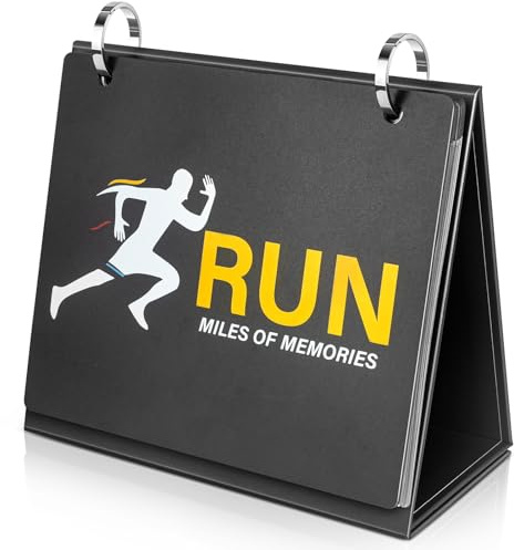 Race Bib Holder with Stand, Runner's Race Bib Desktop Display Album, 20 Vinyl Sheet Protectors/Pack