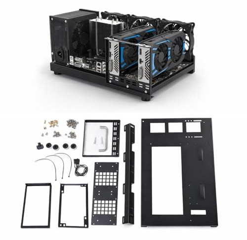 Estante de Caja de Computadora para Juegos de Bricolaje, Potente Placa de Acero de Refrigeración Estante de Caja Abierta para Computadora, Estante de Placa Base Abierta ATX para