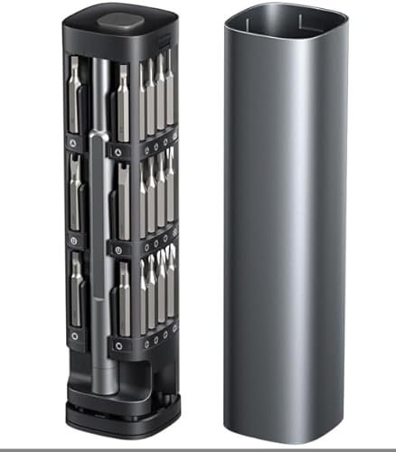 Rehomy 46-i-1 multifunktionell precisionsskruvmejselsats med metallfodral elektronisk reparationsverktygssats för telefon, bärbar dator, PC-klocka