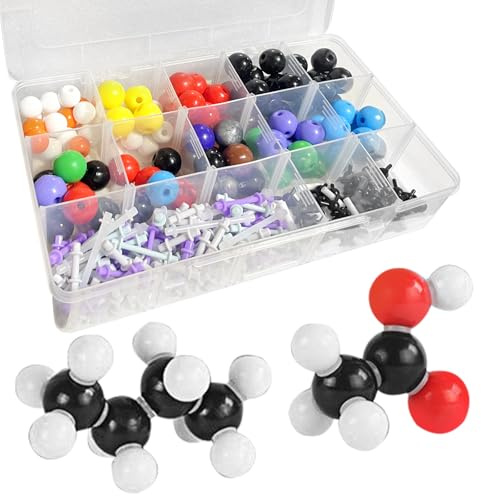 444 Pcs Organic Chemistry Model Kit for Organic and Inorganic Chemistry Learning,Molecular Model Kit,Experiment Molecular Mesh for Learning and Raising Space Imagination, A Fullerene Set