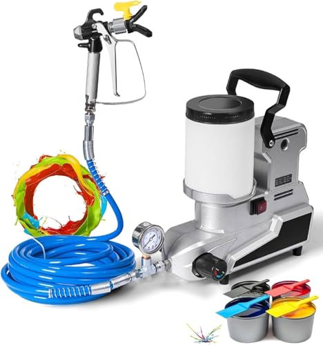 ZHLINGQ Pulverizador De Pintura Sin Aire De Alta Presión De 2,5 L Y 120 Mpa, Eléctrico, para Piedra Natural, 2 L De Capacidad, Manguera De 5 M, Presión Ajustable, Portátil, De Plástico, Tipo Pistola