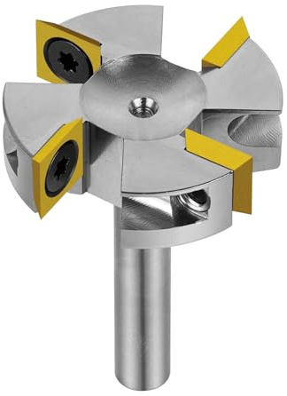 SpeTool nickelpläterad planfräs 8 mm skaft 40 mm planfräs för överfräs vändplattor spoilboard 4 flöjter CNC-planfräs för trä med ATS-beläggning