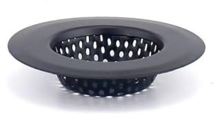 Abflusssieb aus Edelstahl, kein Verstopfen, für Küche, Abflussloch, Sieb, 7 cm, Schwarz