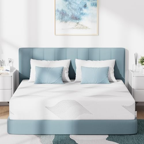 Pamag pieeoo Queen Mattress 10 Inch, Cooling Gel Memory Foam Mattresses, Removable Washable Cover, Queen Size Mattress in a Box, Medium Firm, Cool Night Sleep, Made in The USA, CertiPUR-US