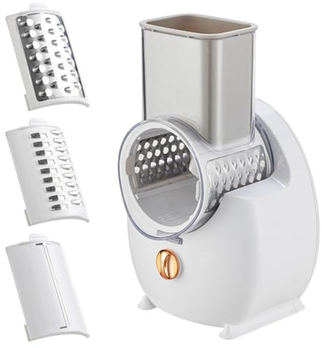 Râpe à fromage électrique râpe à fromage automatique détachable avec 3 lames de formes différentes rechargeable par USB pour Fruits et légumes