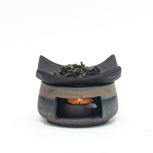 Ceramic Aromatherapy Stove Essential Oil Burner, Natural Oil Fragrance Diffuser,Tea Light Candle Holders Teapot Warmer, Zen Incense Burner Kit for Home Office
