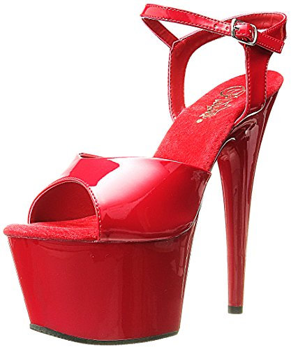 Pleaser Adore-709, Sandales femme, Rot (Rot (Red/Red)), 41 EU